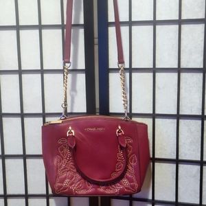 Maroon Michael Kors purse